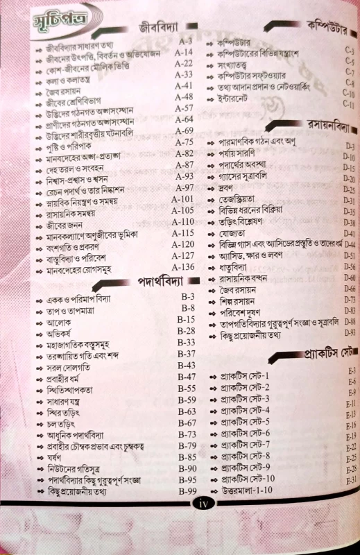 জেনারেল সায়েন্স BIOLOGY, PHYSICS, COMPUTER & CHEMISTRY