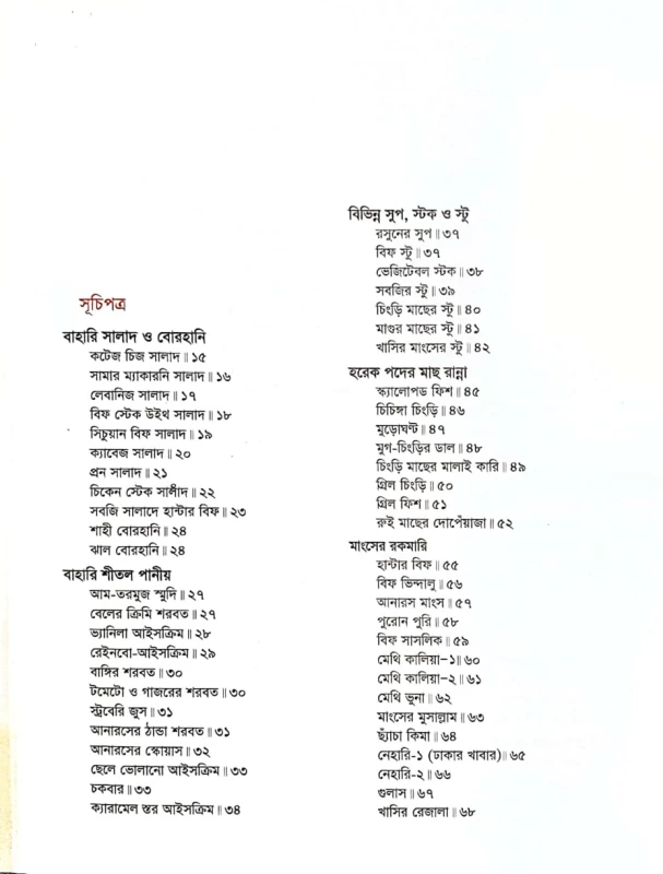 আহার বাহার ২ রওশন আরা রুশ্মী