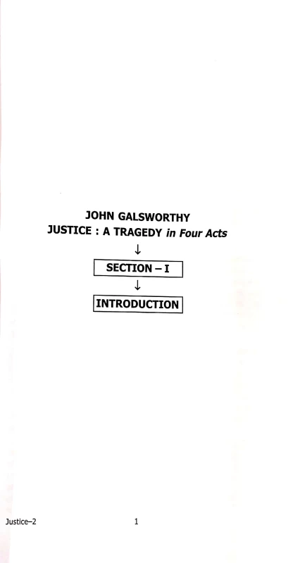 John Galsworthy JUSTICE