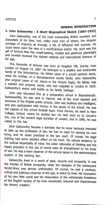 John Galsworthy JUSTICE