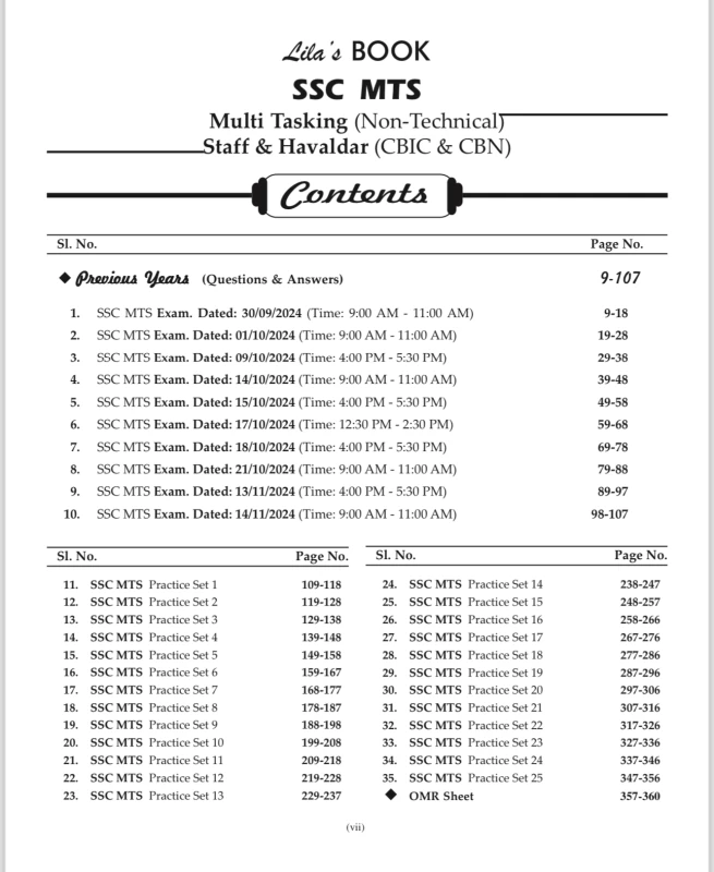 SSC MTS Practice Book 2025 | 35 Practice Sets (10 PYQ + 25 TCS Pattern) | Lila Roy | Edited by Dr. Sujoy Kumar Sikder