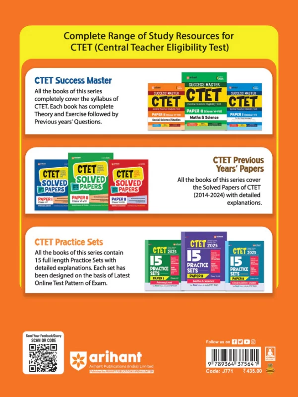 Arihant CTET & TETs 2025 Scorer Notes Social Science & Pedagogy Class VI–VIII – English Medium