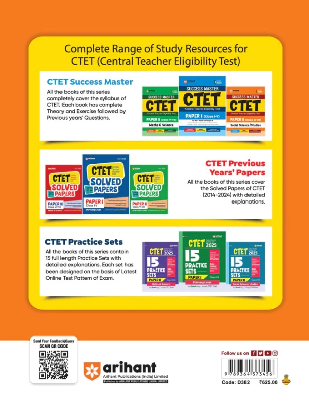 Arihant CTET Social Science Studies Class VI–VIII Paper 2 2025 Study Guide – English Medium