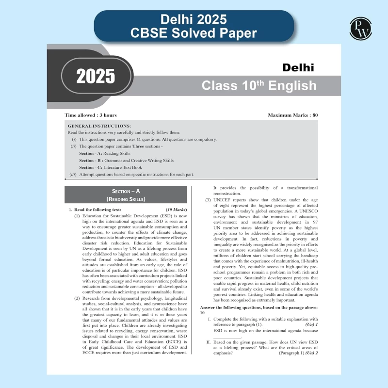 PW CBSE Class 10 PYQs 2025–26 | Science, Maths, Social Science & English | Past 10 Years Solved Papers with NCERT Reference