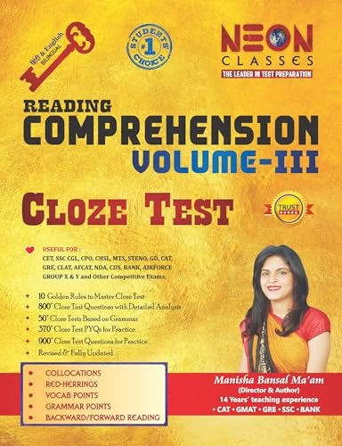 Reading Comprehension [Vol-III] Cloze Test by Neon Classes – Expert Techniques for SSC, Banking & Competitive Exams