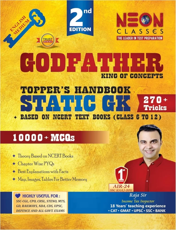 GODFATHER: King of Concepts - Topper's Handbook | Static GK | Based on NCERT Class 6-12 | by Neon Classes