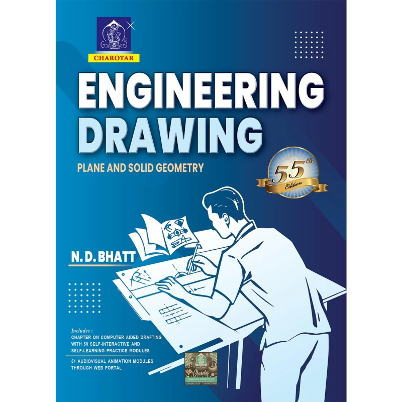 Engineering Drawing: Plane and Solid Geometry by N.D. Bhatt – Comprehensive Guide (Charotar Publishing)