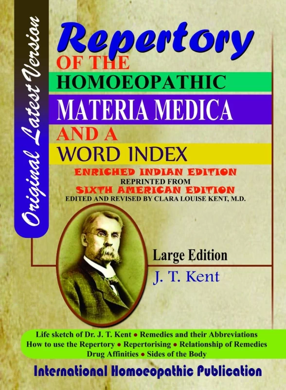Original Latest Version - Repertory of the Homoeopathic Materia Medica & Word Index (Large Edition) By J.T. Kent